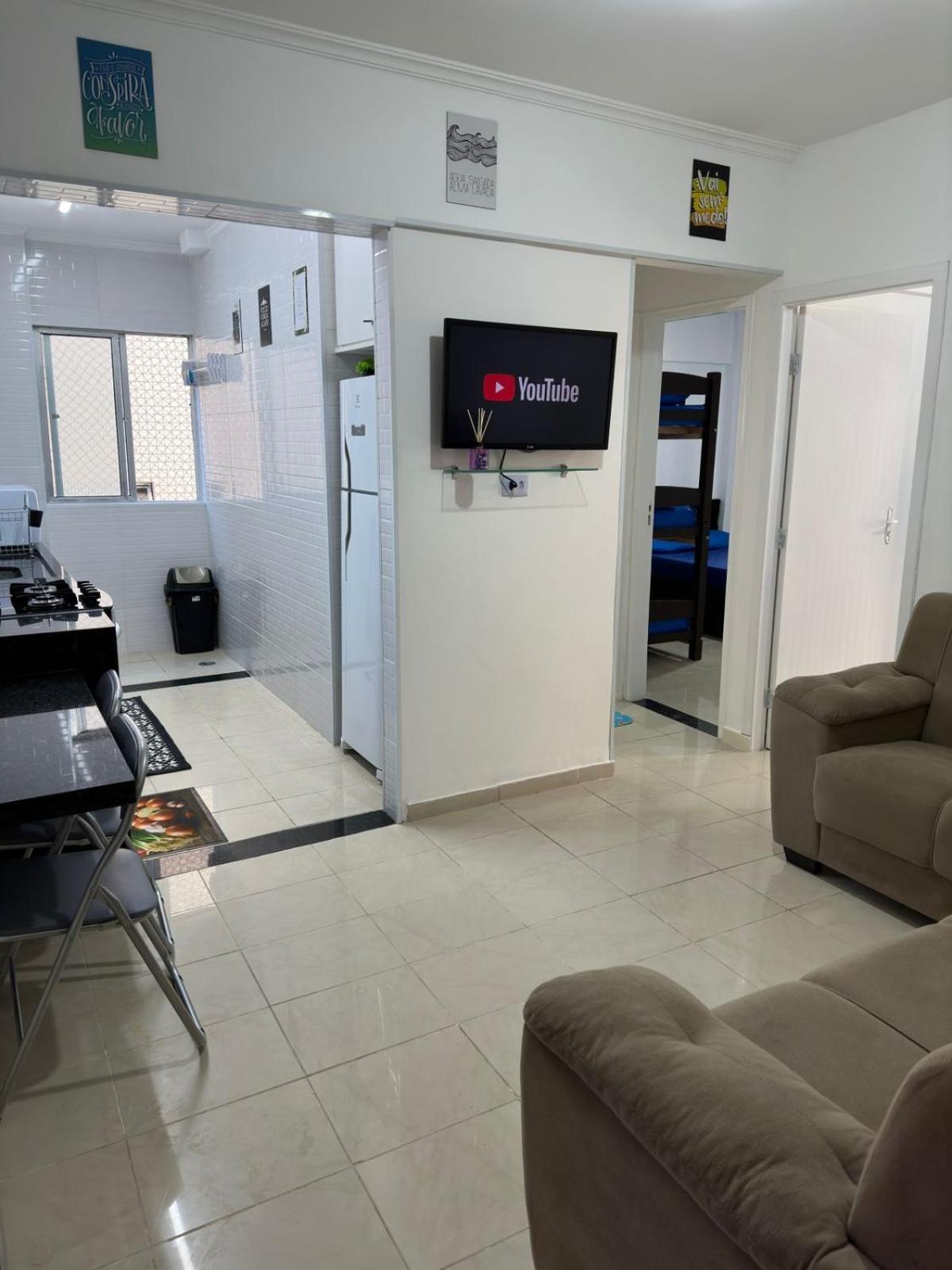 Apartamento Frente Ao Mar Com Varanda E Piscina Praia Grande  Exterior foto